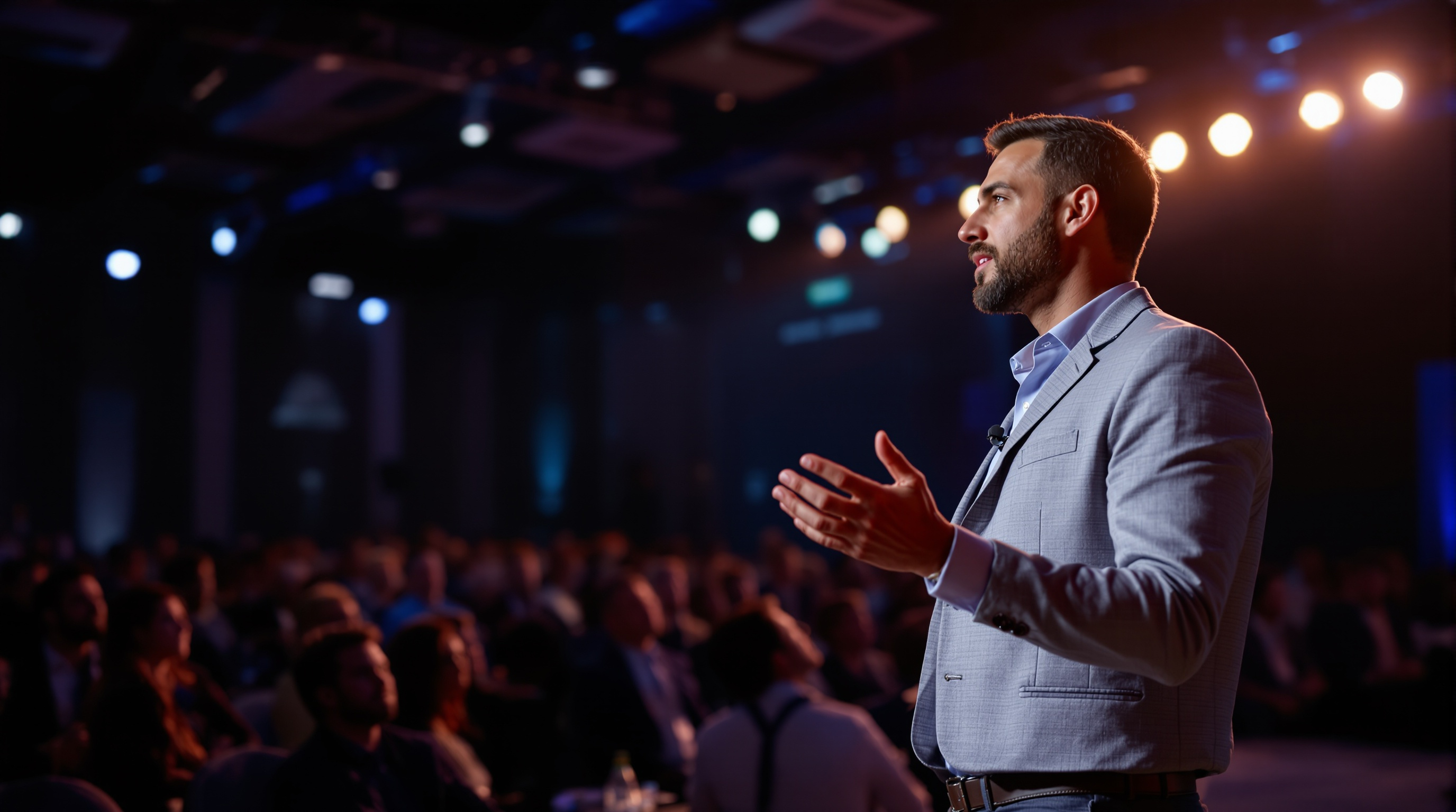 Visionärer CEO präsentiert Innovation